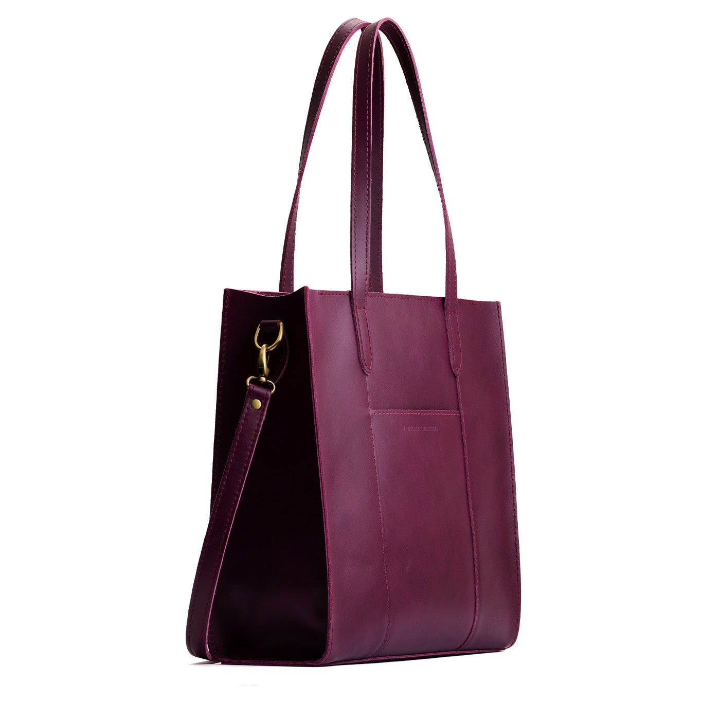 Lollipop*North/South | Structured large tote bag with overlapping panels and crossbody strap