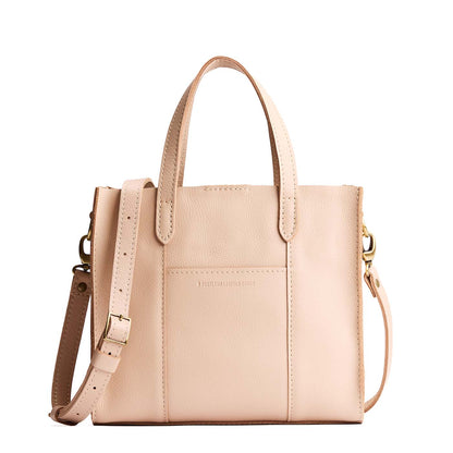 Moonflower*Classic | Structured mid-size tote bag with overlapping panels and crossbody strap