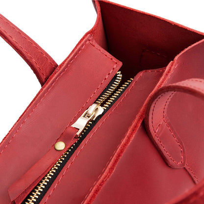 Phoenix*Zipper | Structured mid-size tote bag with overlapping panels and crossbody strap