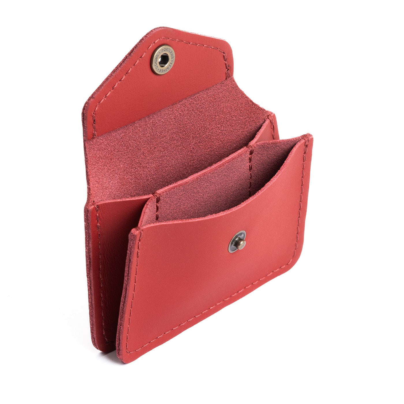 Crimson*Classic | Small leather wallet with snap closure