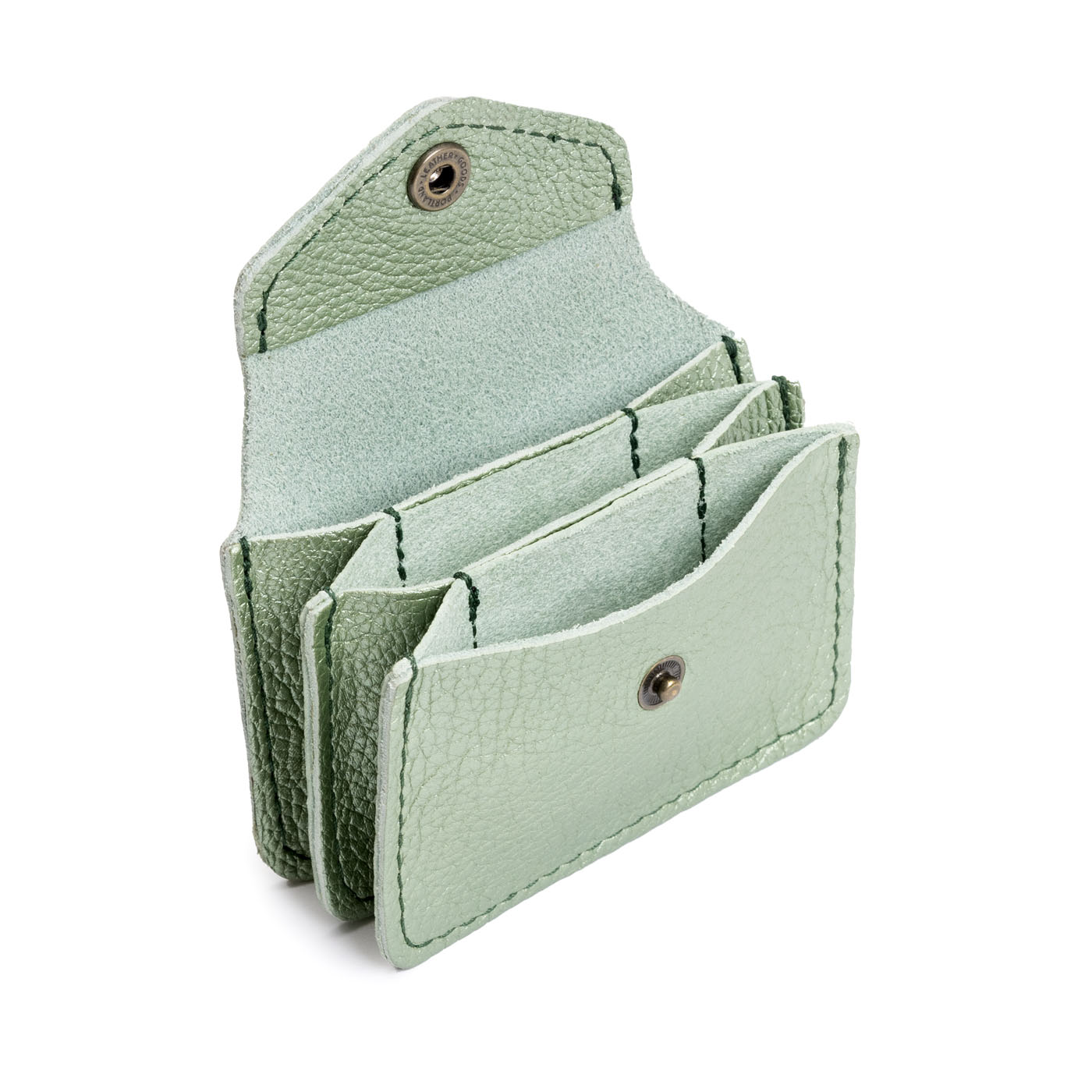 Beetle*Plus | Small leather wallet with snap closure