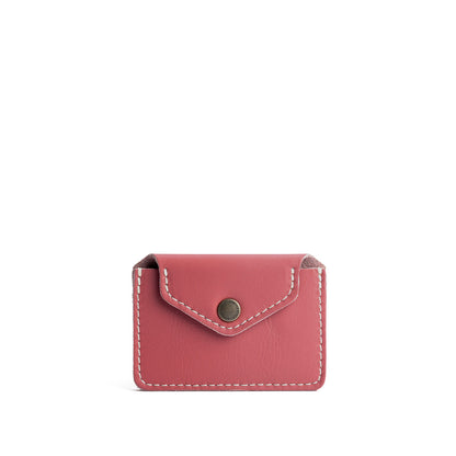 Begonia | Small leather wallet with snap closure