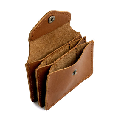 Biscotti*Plus | Small leather wallet with snap closure