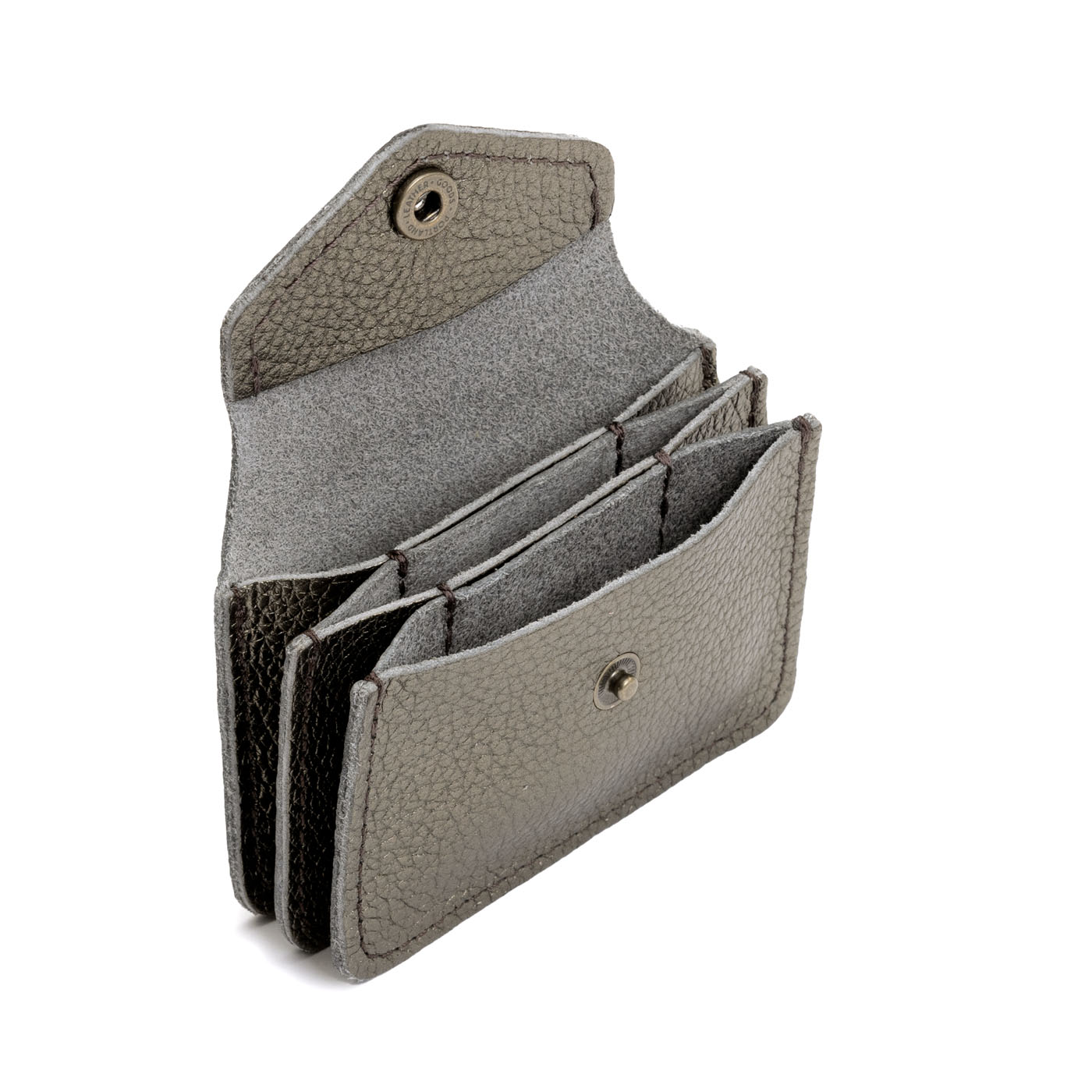 Stardust*Plus | Small leather wallet with snap closure