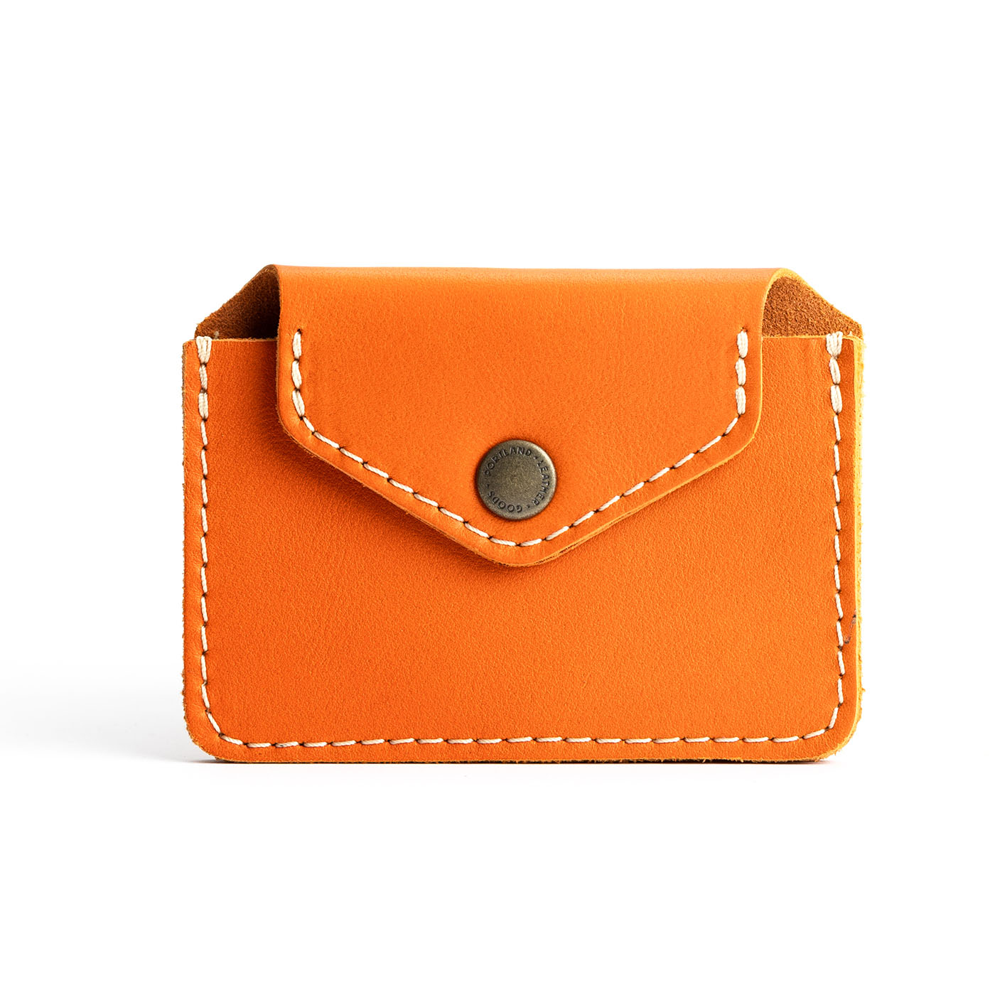 Clementine | Small leather wallet with snap closure