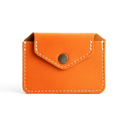 Clementine | Small leather wallet with snap closure