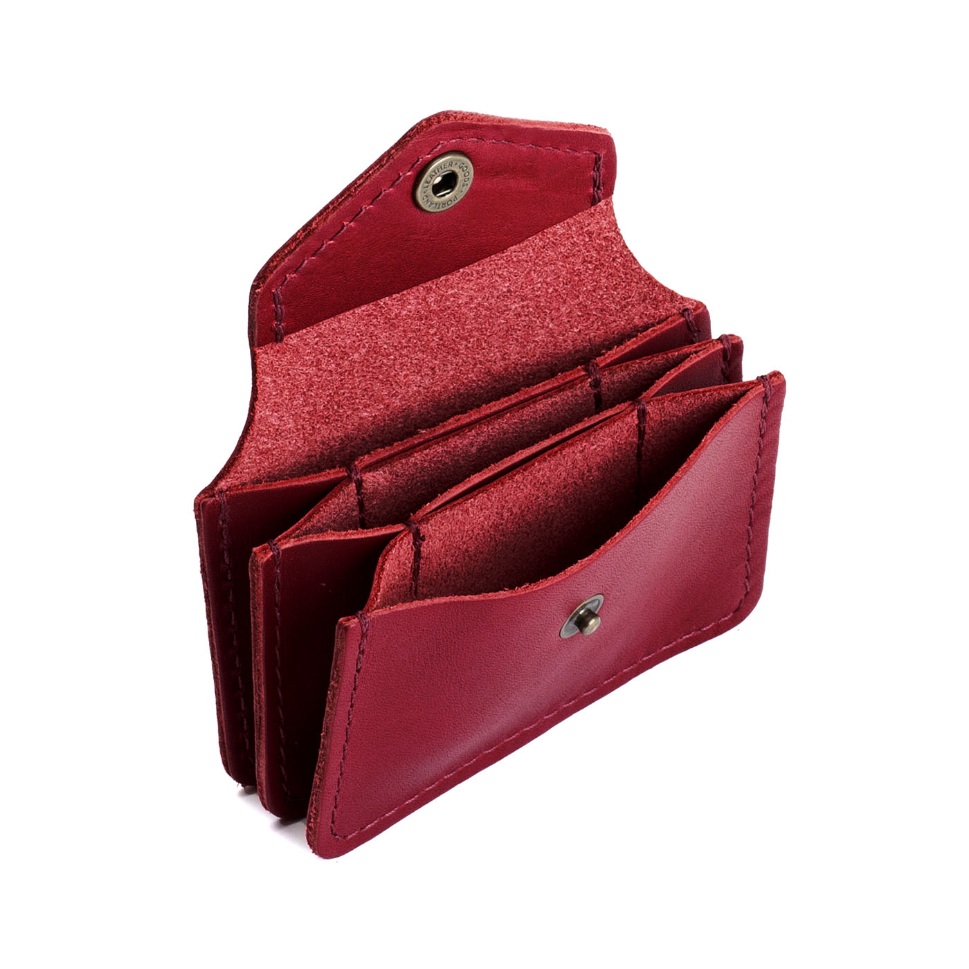 Berry Good*Plus | Small leather wallet with snap closure