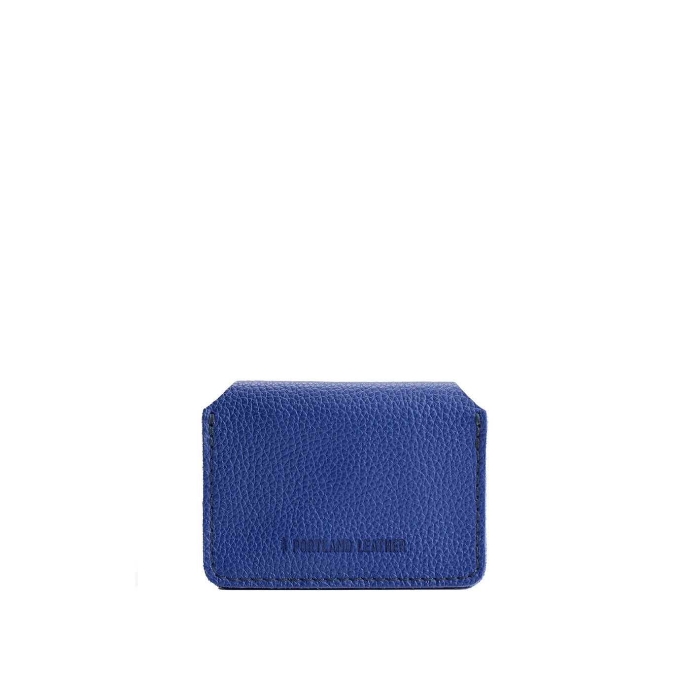 Molino Blue | Small leather wallet with snap closure