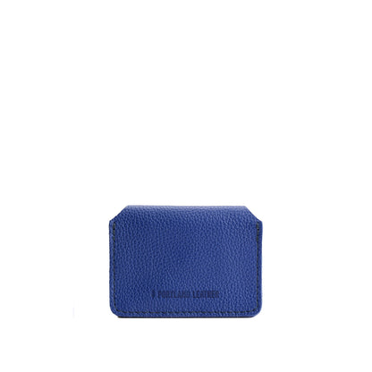 Molino Blue | Small leather wallet with snap closure