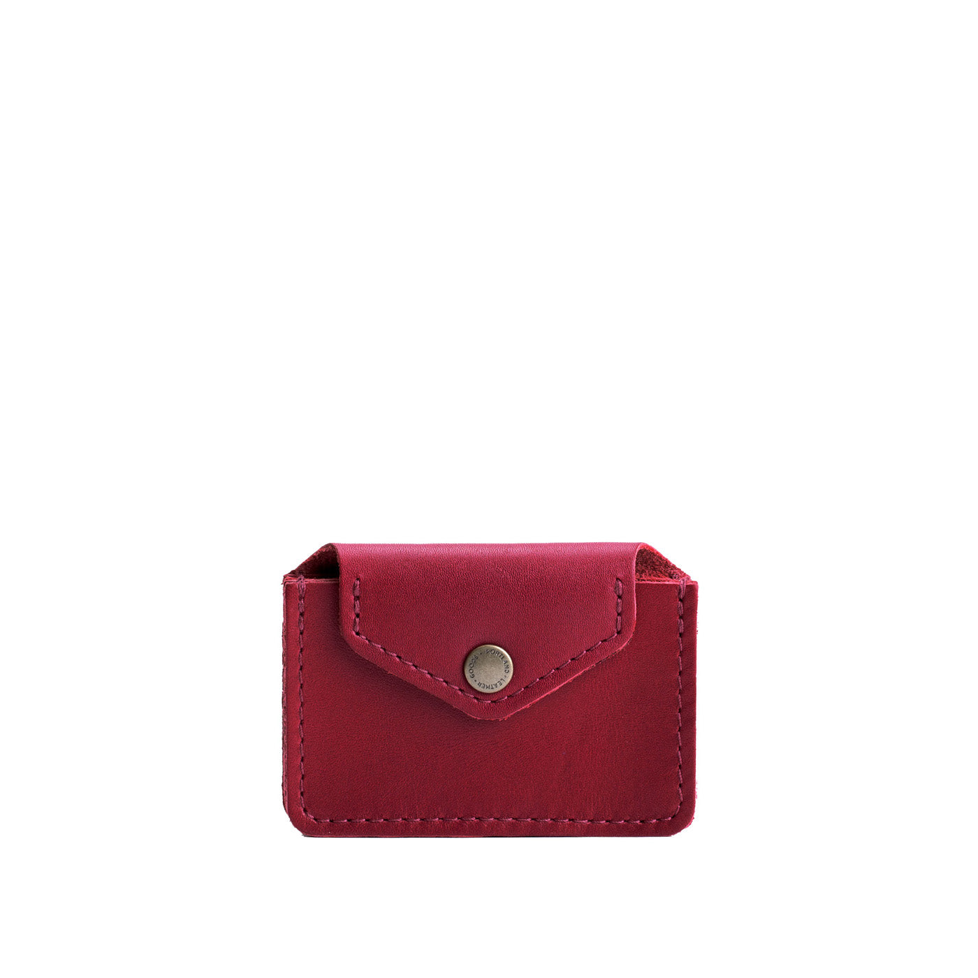 Berry Good | Small leather wallet with snap closure