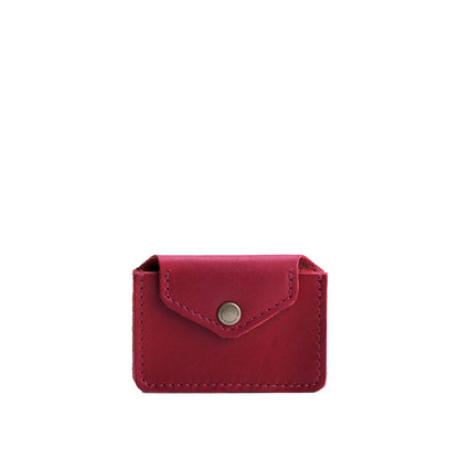 Berry Good | Small leather wallet with snap closure