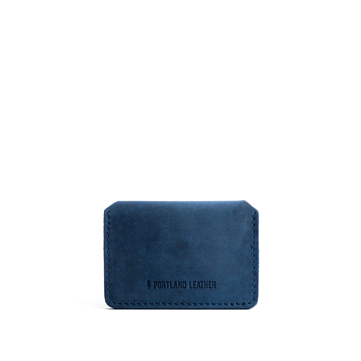 Deep Water | Small leather wallet with snap closure