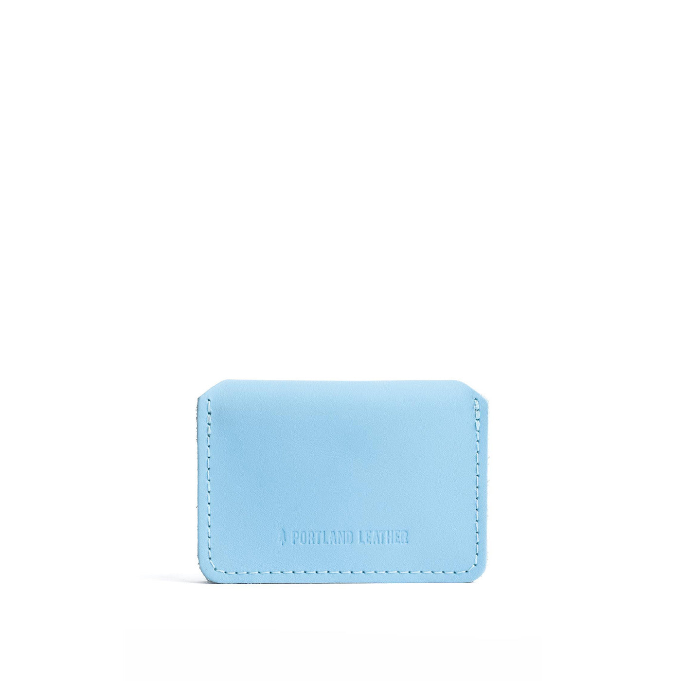 Glacial Blue | Small leather wallet with snap closure