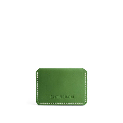 Matcha | Small leather wallet with snap closure