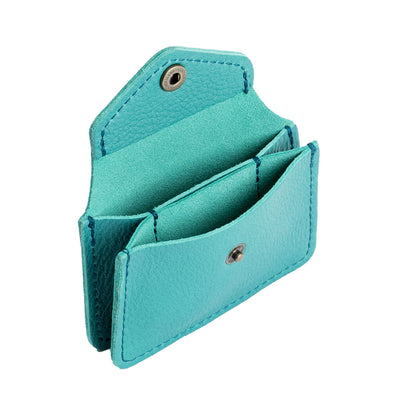 Seafoam*Classic | Small leather wallet with snap closure