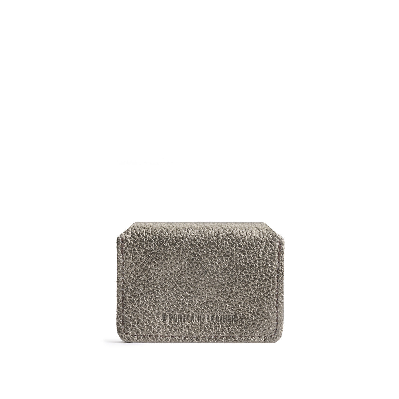 Stardust | Backside of small leather wallet with debossed PLG logo