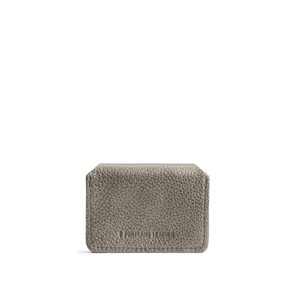 Stardust | Backside of small leather wallet with debossed PLG logo
