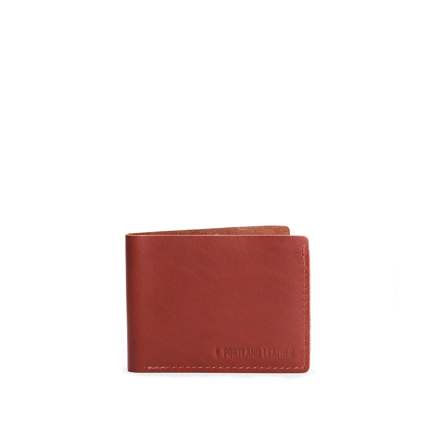 Marrone | Leather bifold wallet with six geometric card slots