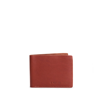 Marrone | Leather bifold wallet with six geometric card slots