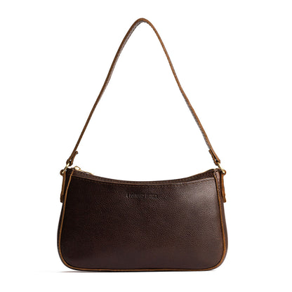 Coldbrew*Small | Petite bean shaped shoulder bag with a zipper closure