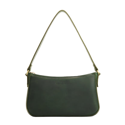 Evergreen*Small | Petite bean shaped shoulder bag with a zipper closure