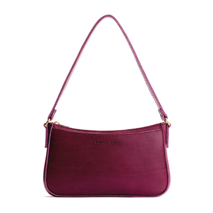 Orchid*Small | Petite bean shaped shoulder bag with a zipper closure