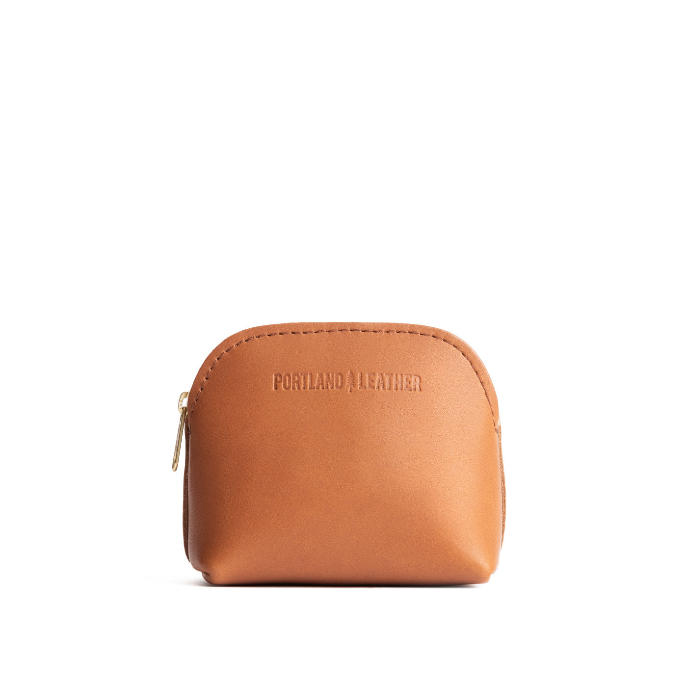 Biscuit*Mini | Compact leather pouch with top zipper