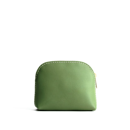 Matcha*Mini | Compact leather pouch with top zipper