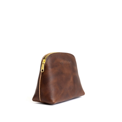 Tamarindo*Classic | Compact leather pouch with top zipper