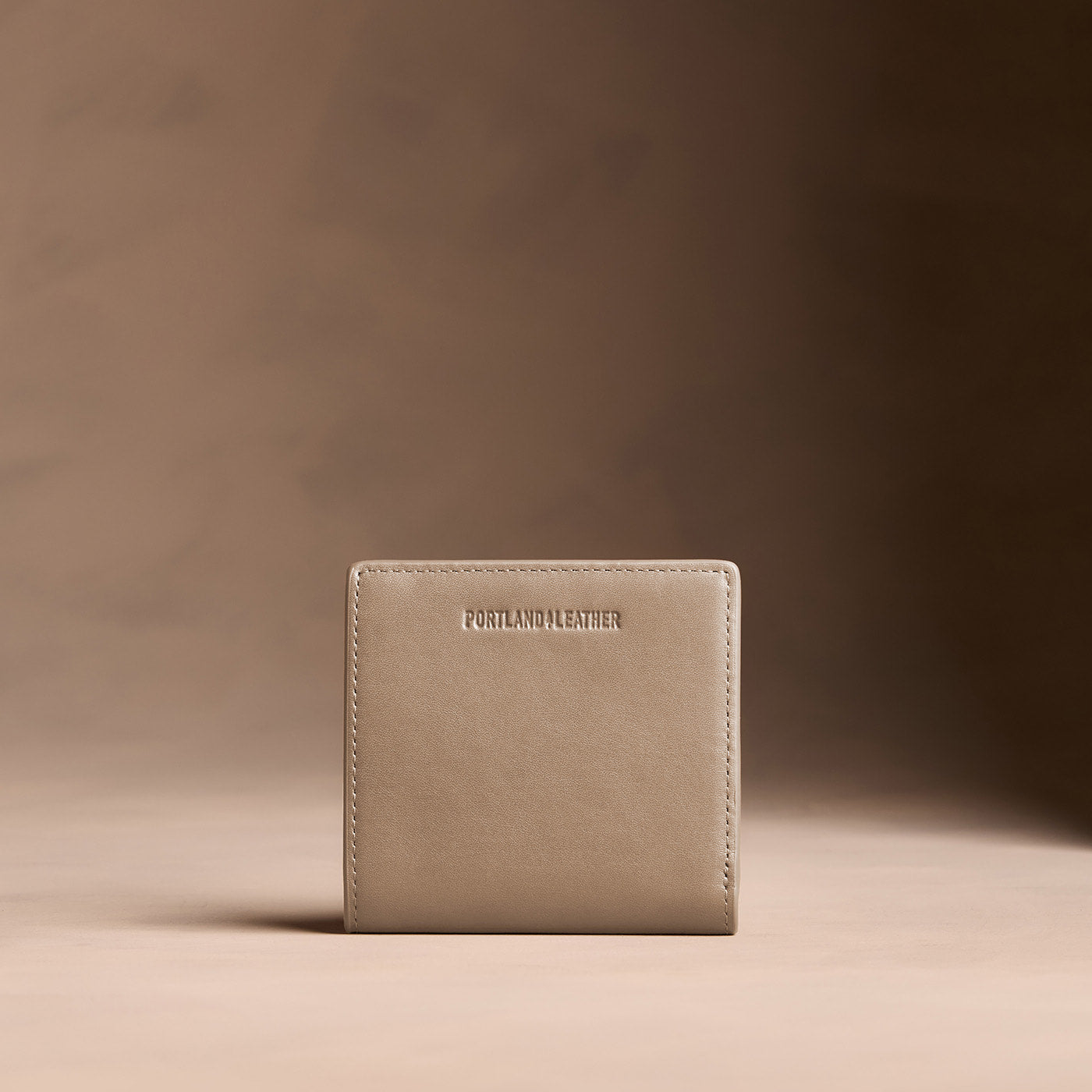 Satine*Small | Petite slim leather bifold wallet with multiple card slots and a zippered back pocket