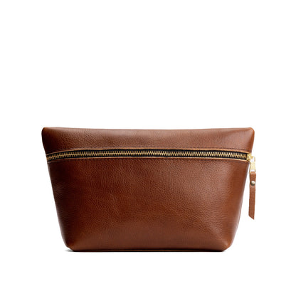 Carajillo*Extra Large | Large leather makeup bag with zipper