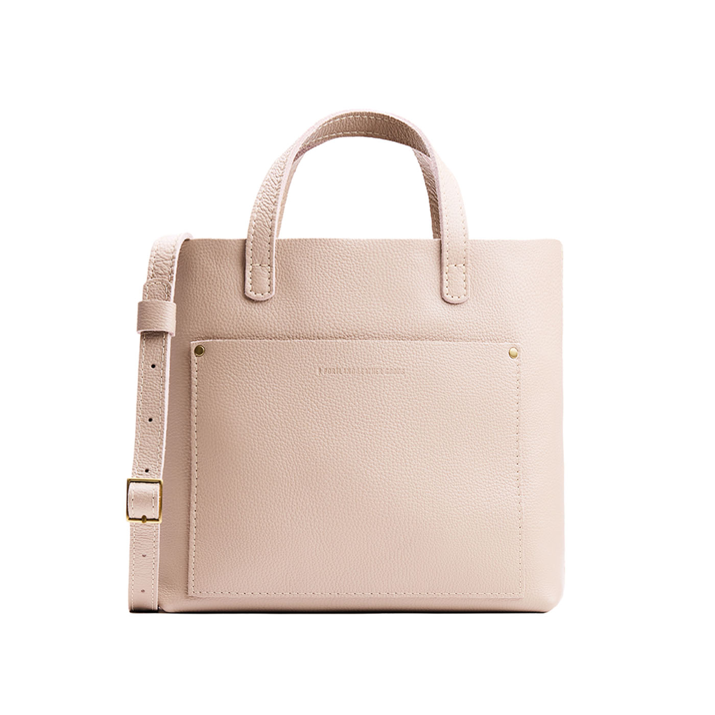 Oatmilk*Classic | Midsize crossbody tote with handles and a pocket