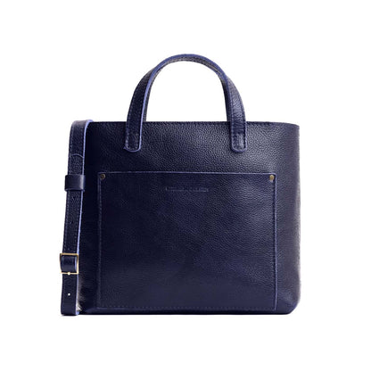 Cobalt*Zipper | Midsize crossbody tote with handles and a pocket