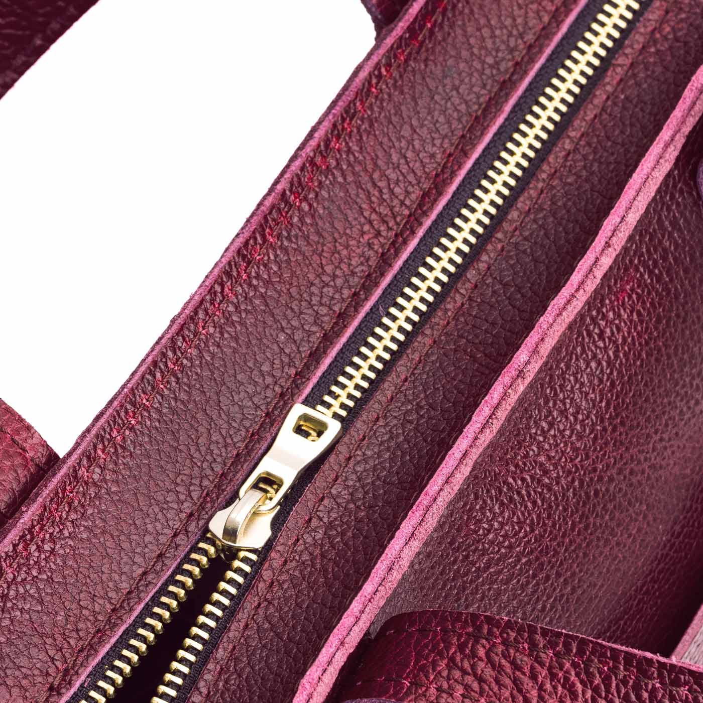 Orchid*Zipper | Midsize crossbody tote with handles and a pocket