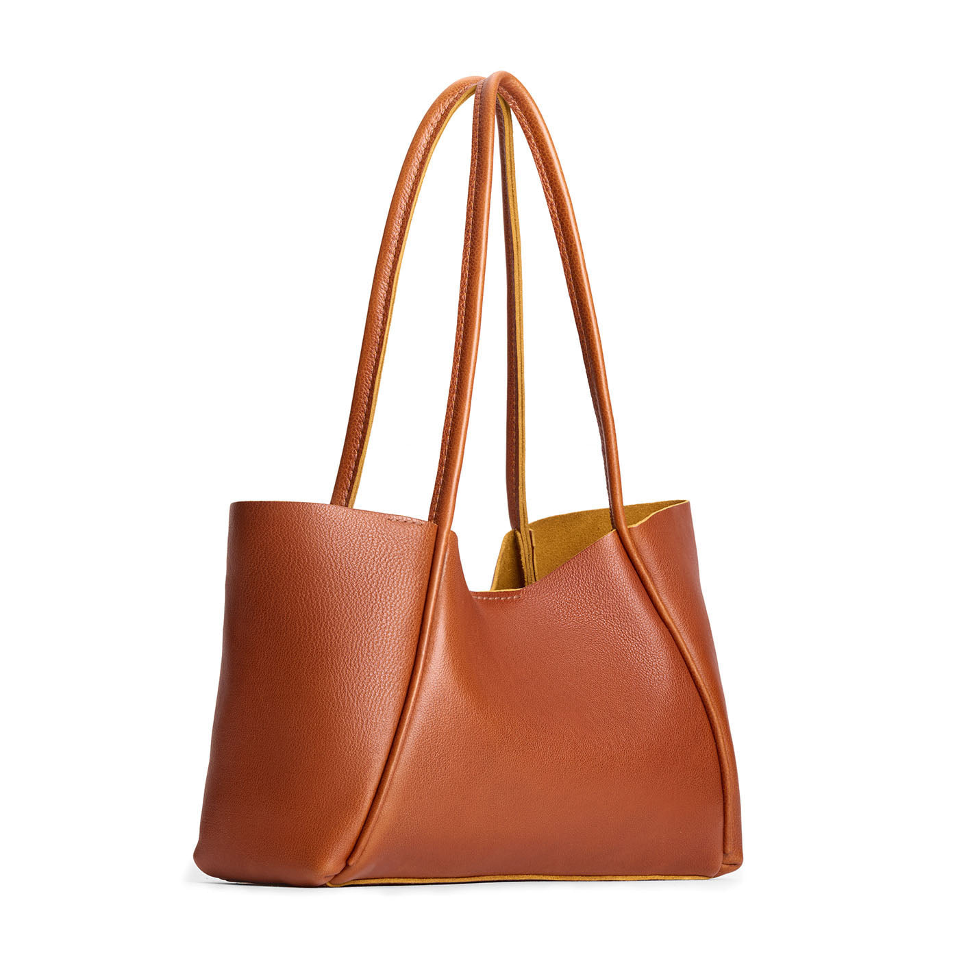 Sienna*Medium | Wide tote with leather straps and snap closure