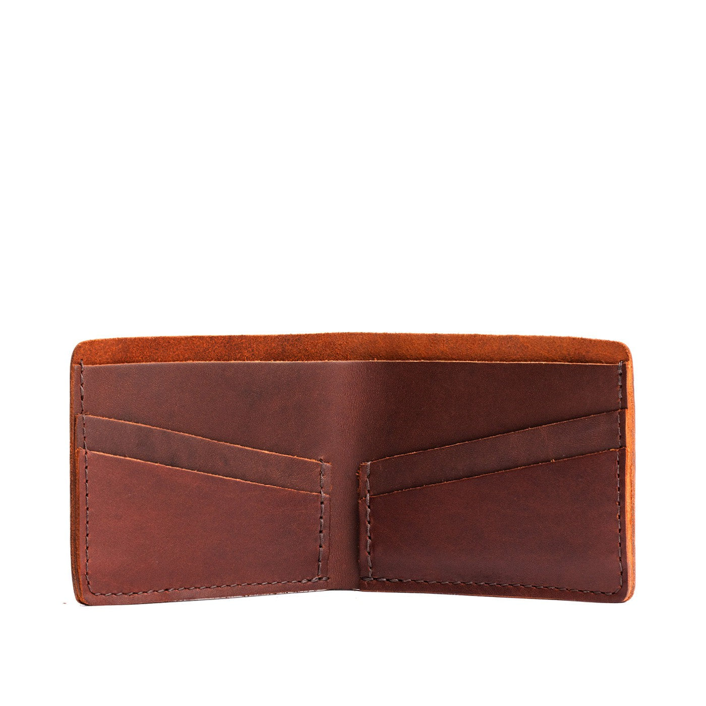 Cognac | Leather bifold wallet with card slots