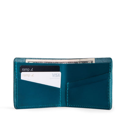 Westward Blue | Leather bifold wallet with card slots