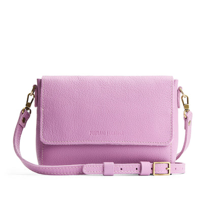 Calla Lily*Medium | Leather Crossbody Bag with Magnetic Messenger Bag