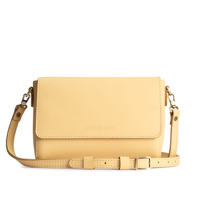 Vanilla*Medium | Leather Crossbody Bag with Magnetic Messenger Bag Closure