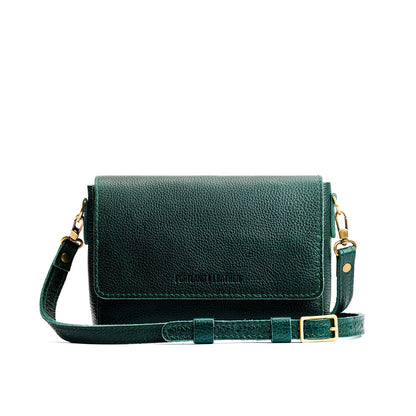 Forest Green*Mini | Small Leather Crossbody Bag with Magnetic Messenger Bag Closure
