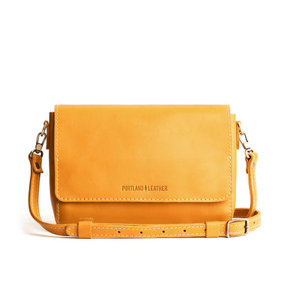 Sunflower*Medium | Leather Crossbody Bag with Magnetic Messenger Bag Closure
