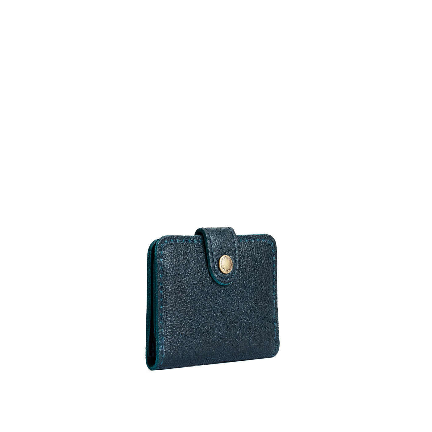 Boreal | Small leather bifold wallet with snap closed