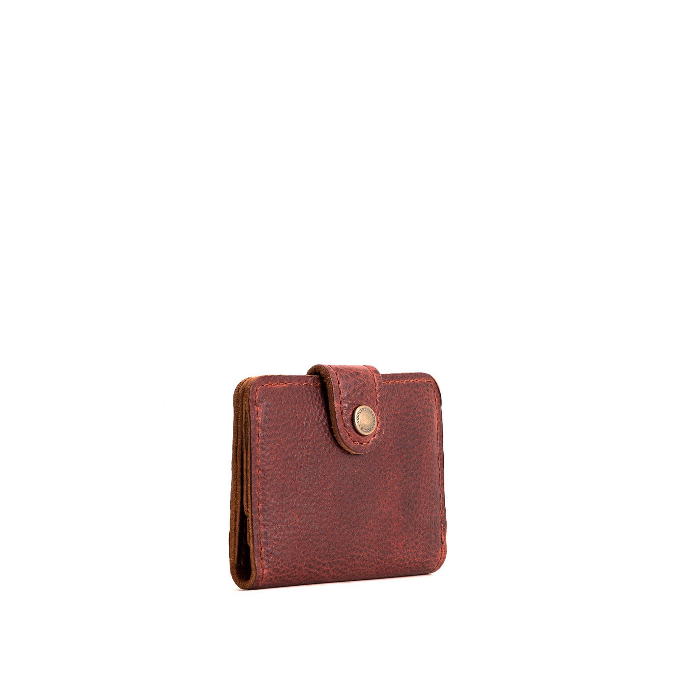 Cinnamon Bear | Small leather wallet with snap closed