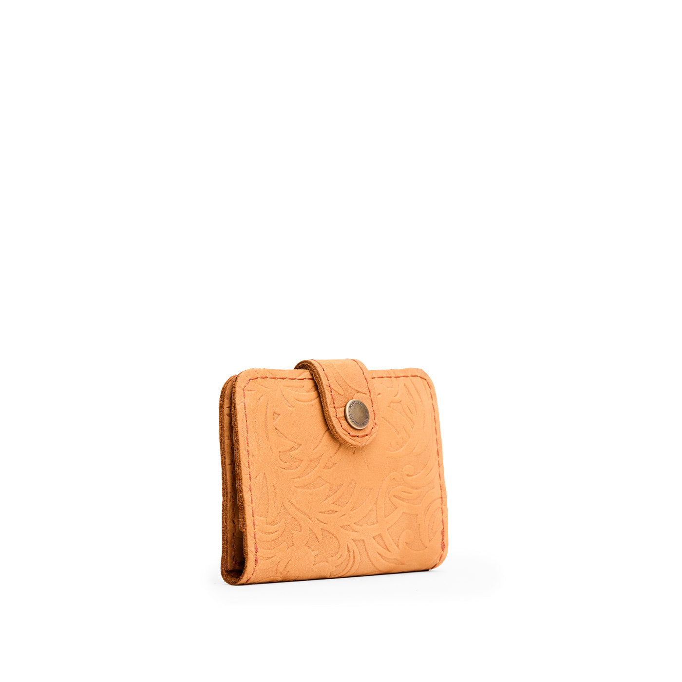 Desert Flower | Small leather wallet with snap closed