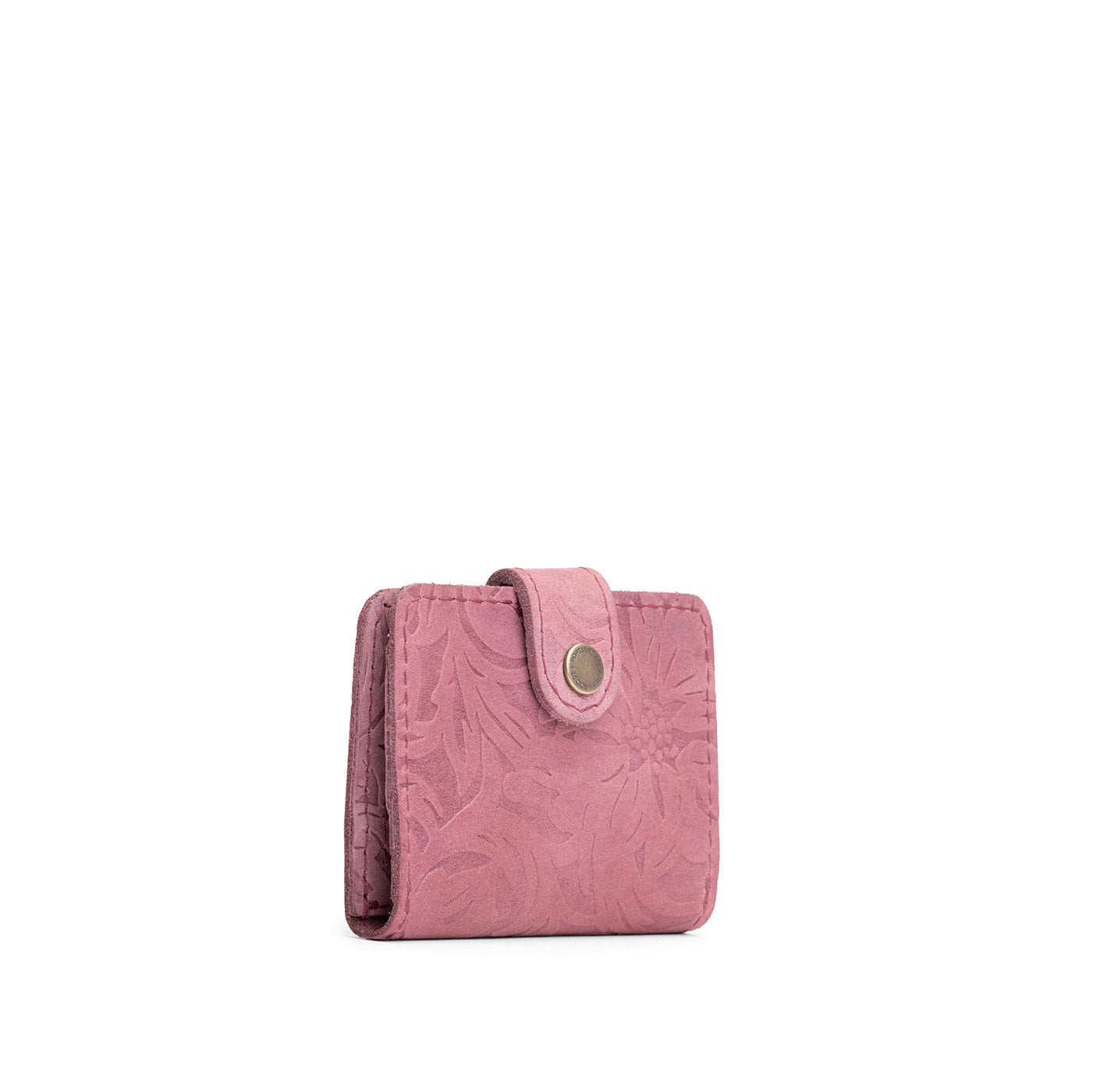 Hollyhock | Small leather wallet with snap closed