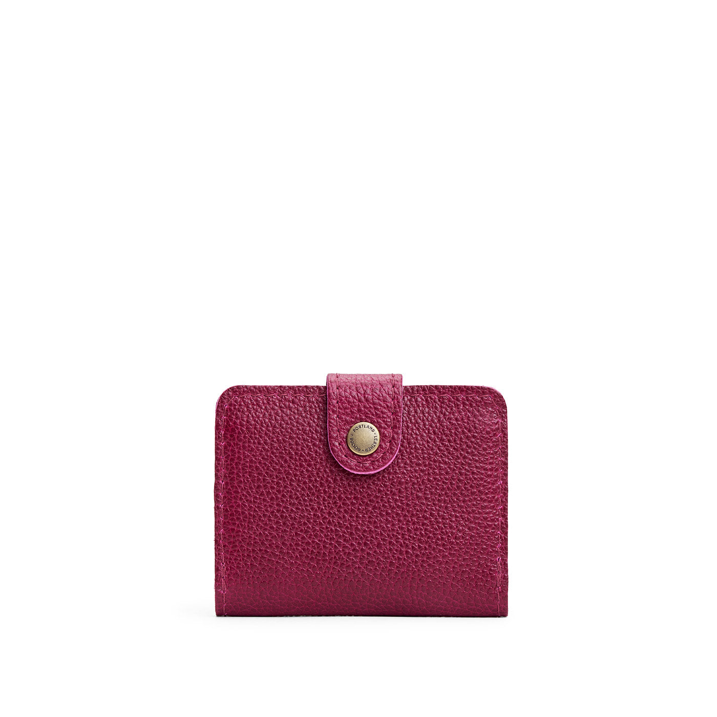 Orchid | Small leather wallet with snap closure