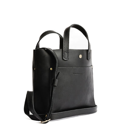 Black*Classic | Crossbody tote bag with snap closure and front pocket