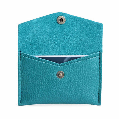 Baja | Small leather envelope card wallet with snap closure