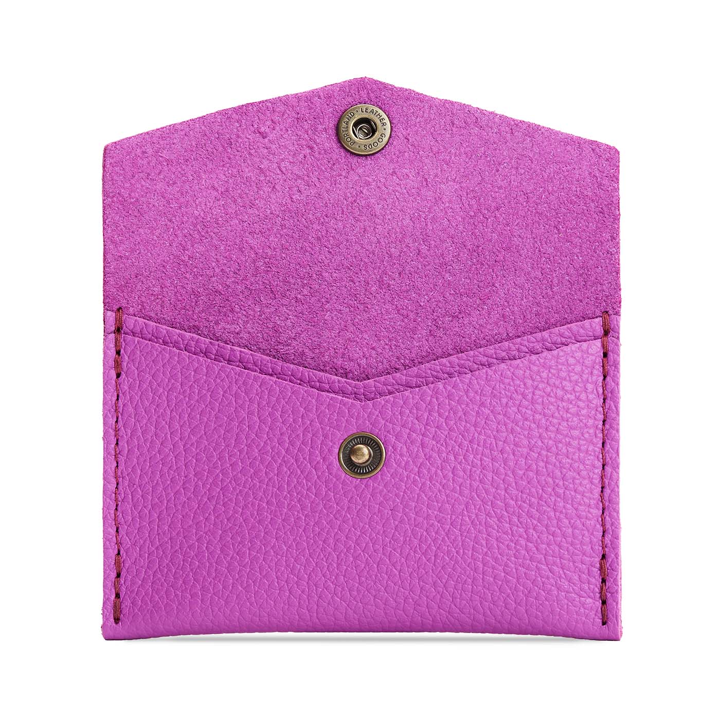 Cattleya | Small leather envelope card wallet with snap closure