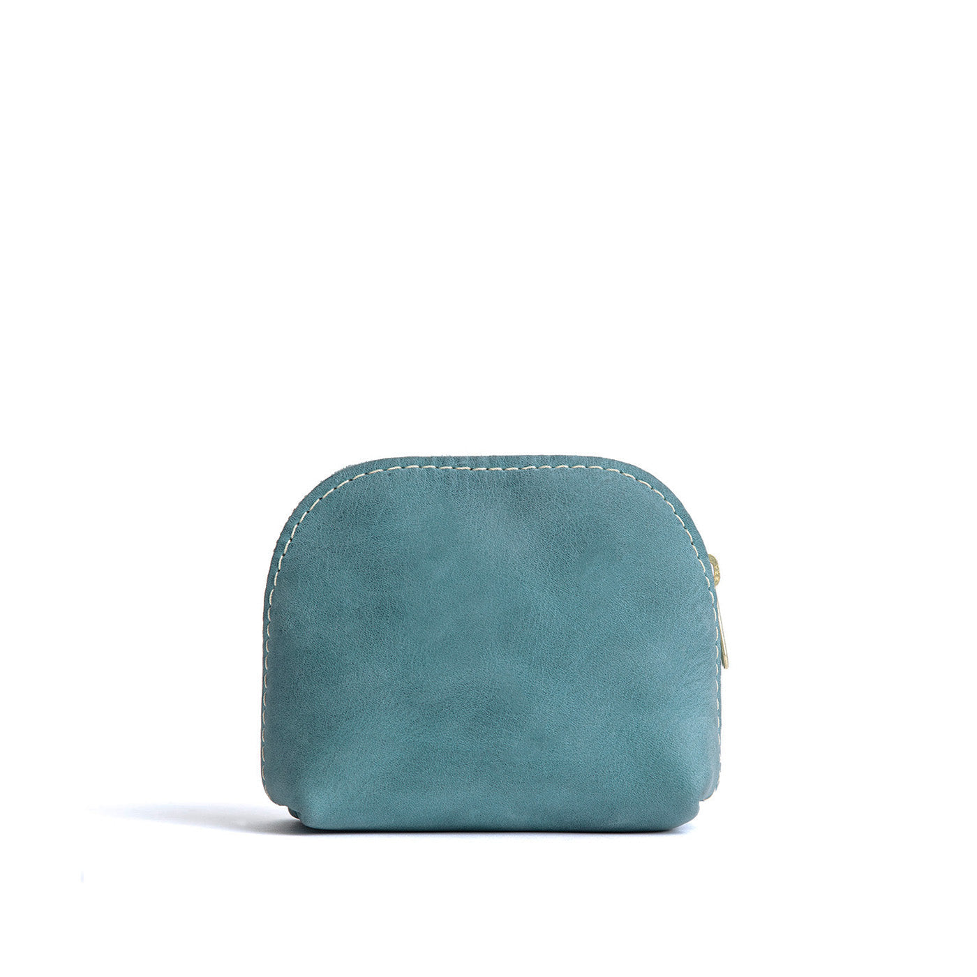 Aqua*Mini | Compact leather pouch with top zipper